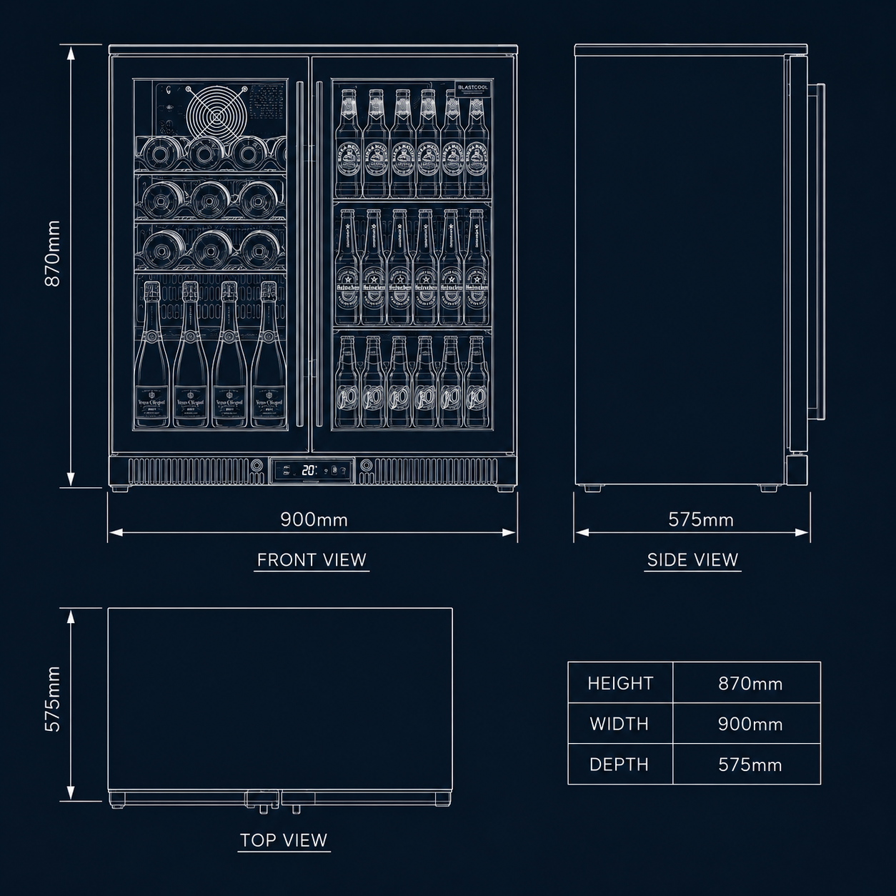 Blastcool XP2 Outdoor Fridge — Double Door